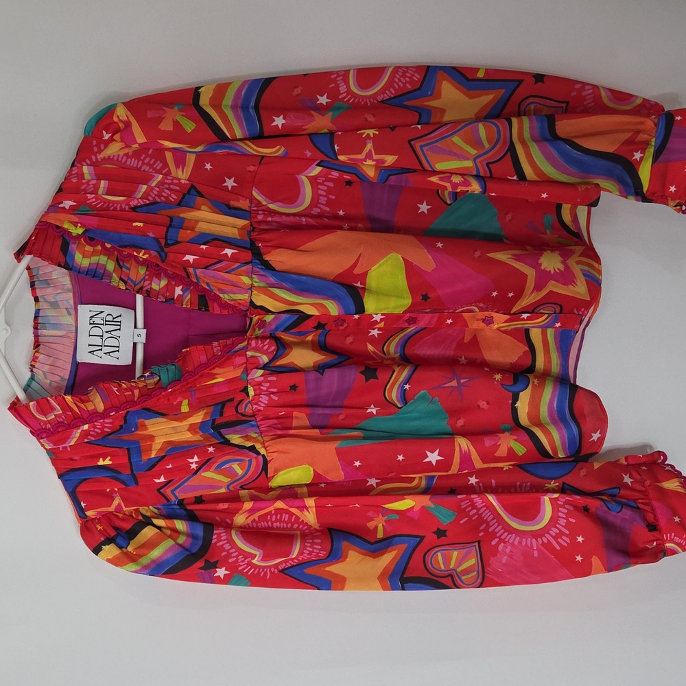 Alden Adair Oliver Blouse In Star Gazing Size Small - Picture 3 of 12